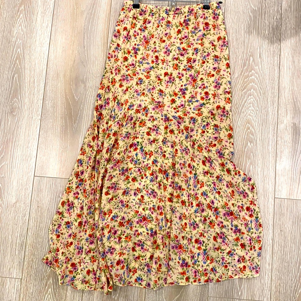 Long floral skirt from Zara